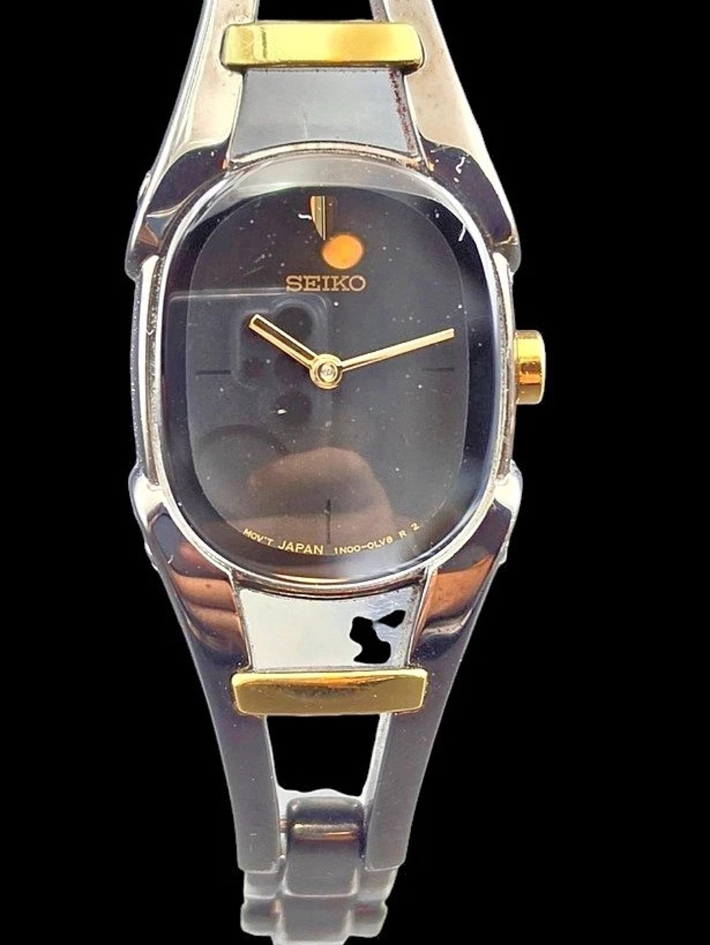 Seiko Black & Silver Watch